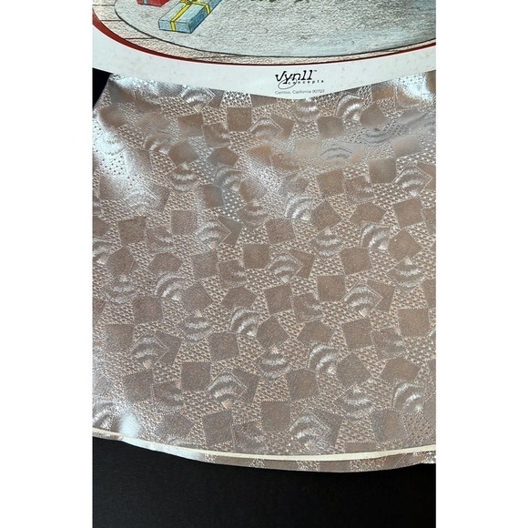 Vinyl Sateen Christmas Silver Tree‎ Skirt 42” - Picture 2 of 3
